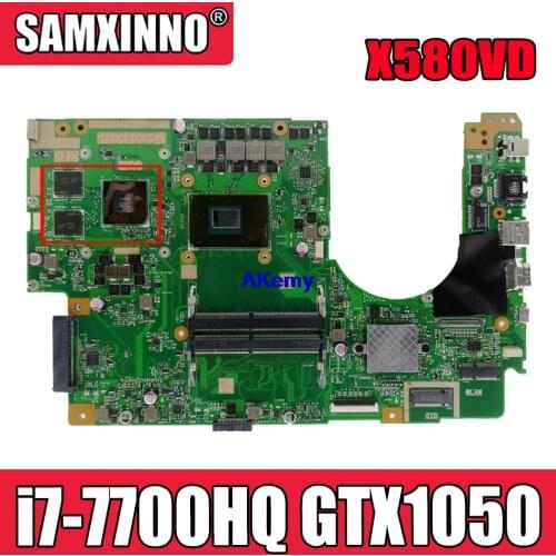 X580VD Motherboard with GTX1050 Graphics card i7-7700HQ CPU For Asus Flying fortress X580 X580V X580VD X580VN laptop Mainboard