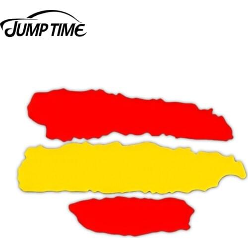 Jump Time 13cm x 8.4cm Flag Spain Vinyl Sticker for Helmets Cars Motorcycles Mopeds Bicycles Laptop Car Styling Car Accessories