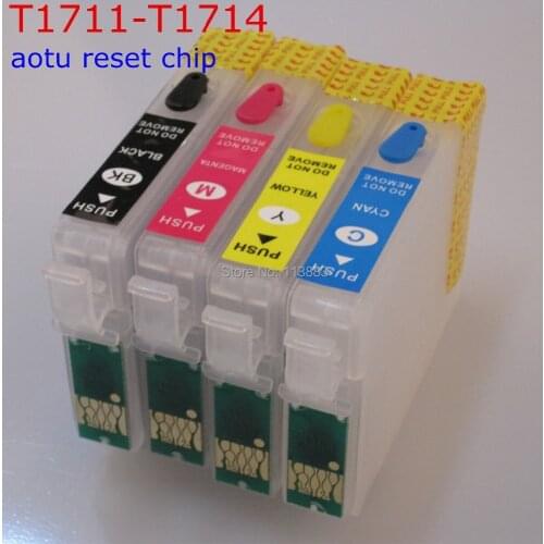 T1711 Refillable ink cartridge Auto reset chip for EPSON XP-103 XP-203 XP-207 XP-303 XP-306 XP-33 XP-406 XP-313/XP-413 printer