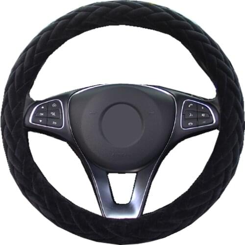 Plush Car Steering Wheel Cover Wrap Truck Bus Volant Comfortable For 36 38 40 42 45 47 50 CM Auto Braid on the Steering wheel