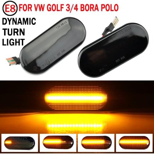 2pcs For Seat Ibiza 6L 2002-2008 Dynamic Turn Signal Light LED Side Fender Marker Sequential Indicator Blinker