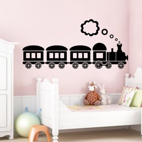 Retro Choochoo Train Wall Art Decal Wall Stickers Vinyl Wall Paper Decor Living Room Bedroom Removable Art Mural Babys Room