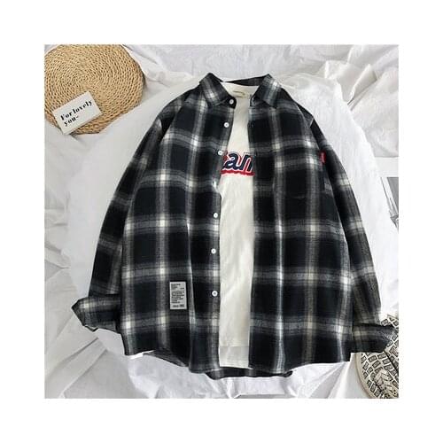 RUIHUO Long Sleeve Red Black Plaid Shirt Men Slim Fit Cotton Casual Shirts Men Clothing Fashion Brand M-3XL 2021 New Spring