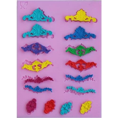 1/PC Silicone Fondant Mold Chocolate Sugar Art Tool Cake Decoration Tool Flower Vine Lace Shape Embossing Dies E380