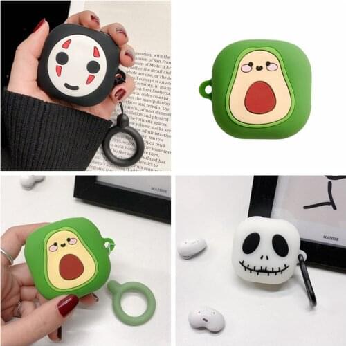 Cute Cartoon Case for Samsung Galaxy Buds Live/buds pro Case Cute Avocado animal Anti-fall Silicone Earphone Case Cover