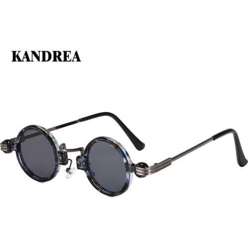 KANDREA Small Round Sunglasses Men Retro Sunglasses Women High Quality Metal Sun Glasses for Female Brand Unisex Driving Eyewear