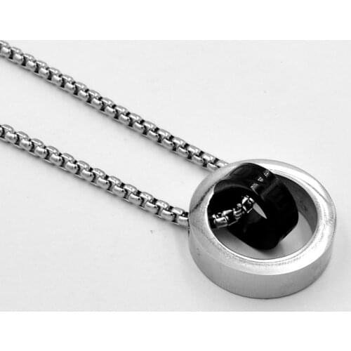 SUNNERLEES Jewelry Stainless Steel Clear Cubic Zirconia Pendant Necklace Silver Color Gold Plated Link Chain Men Women SP109