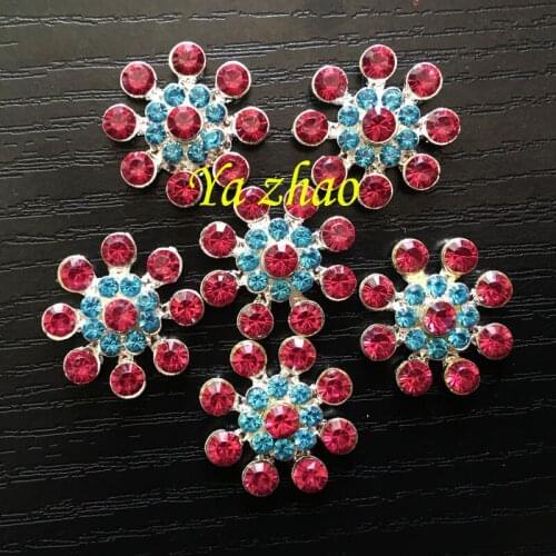 Alloy Crystal Wedding Buttons Clearly Rhinestone Metal Button 40pcs/lot