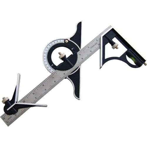 LIXF-Combination Square Set Angle Finder & Protractor Spirit Level Aluminum Alloy Ruler Mitre