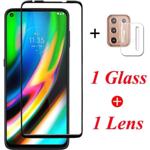 2 in 1 Tempered Glass For Moto G9 Plus G8 Play G7 Power E7 Screen Protector Camera Lens Film For Moto G10 G20 G30 G Stylus 2021