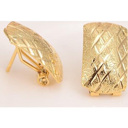 Bangrui Ethiopian/Eritrea/Nigeria/Kenya /Ghana African earrings Gold Color clip earrings For Women girls Wholesale gifts