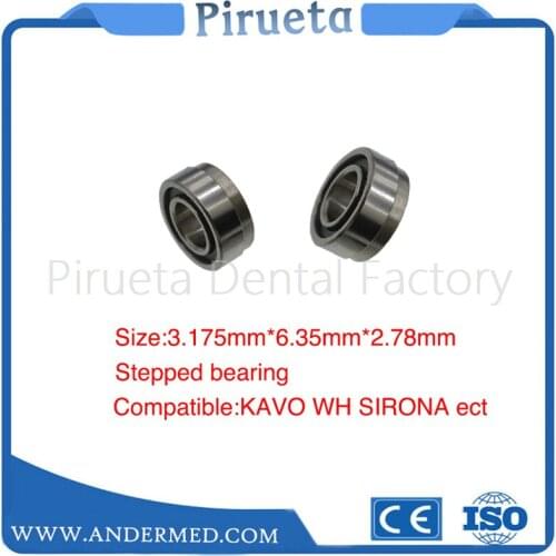 Free Shipping High Quality 10Pcs KAVO Compatible Handpiece Bearing Dental Bearings Ceramic Balls With Dust Cover Stepped Bearing