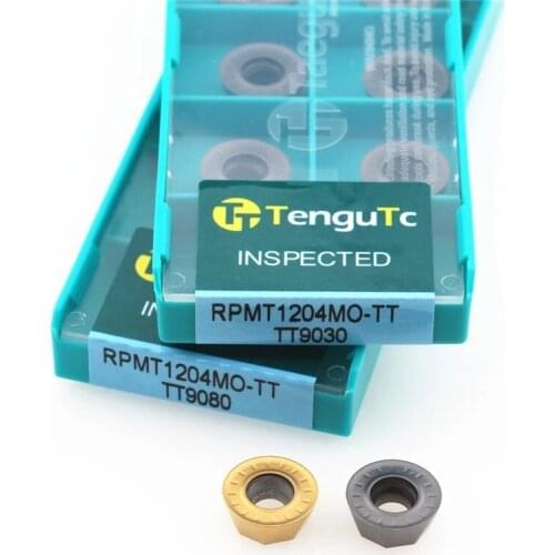 10PCS RPMT1204MOT PM TT9030 RPMT1204MO DQ MQ TT TT9080 RPMT1204MOE JS Milling Inserts CNC Lathe Cutting Tools Turning