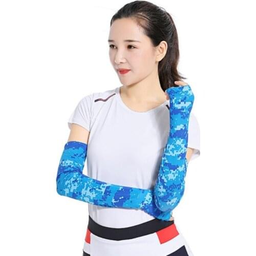 2019 Women Arm Sleeve Sport Running Cycling Golf Fishing Fingerless Arm Warmers Women Basketball Cuff Ice sleeve 6 Colorss