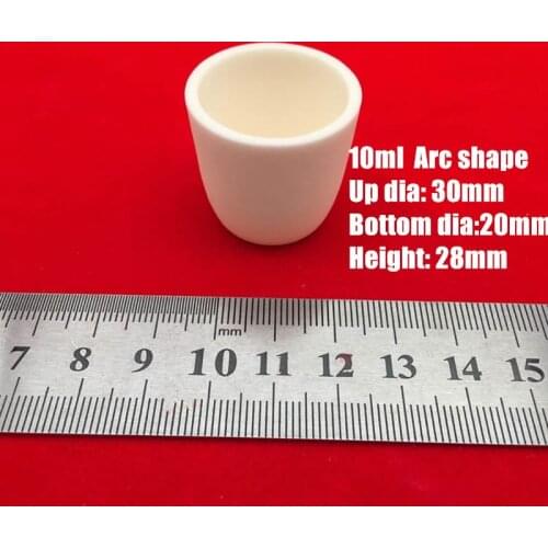 50 pcs 10 ml 99% pure alumina corundum crucible / Al2O3 ceramic crucible / Sintered crucible for melting arc-shaped