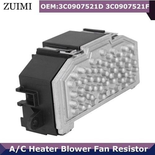 A/C Heater Blower Fan Resistor Speed Controller For AUDI A3 Q3 Q7 TT 2003-2014 VW Golf Jetta 2005-2012 3C0907521F 3C0907521D