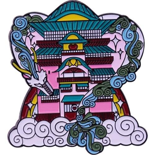 The white dragon colorful pin Studio Ghibli Fest Kawaii badge