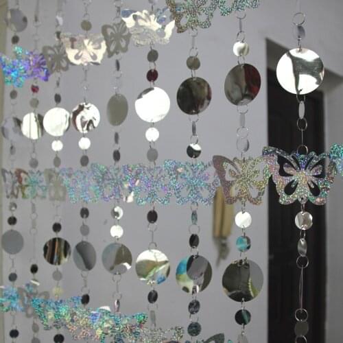 Childrens cartoon curtain PVC plastic butterfly sequin curtains home interior decoration supplies festive decoration ornaments