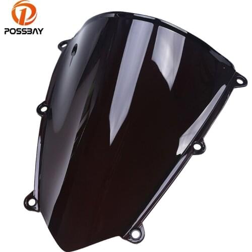 POSSBAY Smoke/Black/Clear Motorcycle Deflcetor Windscreen Windshield for Honda CBR600RR F5 2007-2010 Scooter Wind screen
