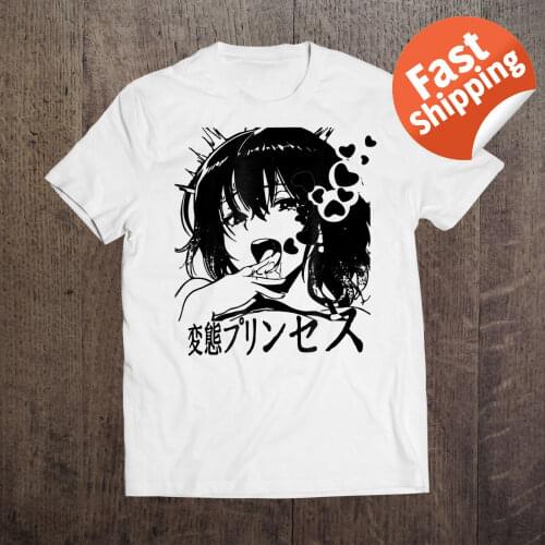 Hentai T-Shirt Manga Tee Anime Sexy Face Kimochi Comics Full Size New 2019 Funny Print T Shirt Men Hot Brand Clothing