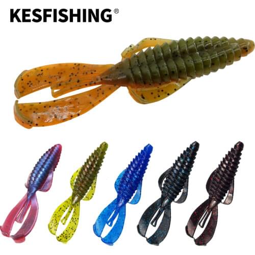 KESFISHING Lures New Rage Bug Craw 100mm 8.2g 6pcs Fishing Lures Soft Baits Leurre souple Carp Fishing Accessories Wobbler