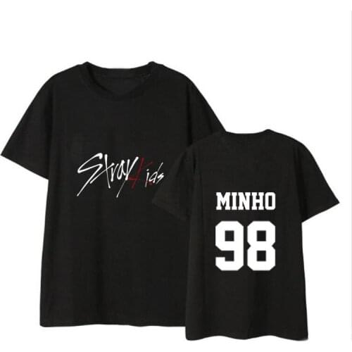 ALLKPOPER KPOP StrayKids Unisex Fashion T-shirt The HYUNJIN Letter Kawaii Tee CHANGBIN Tshirt SEUNGMIN Tops