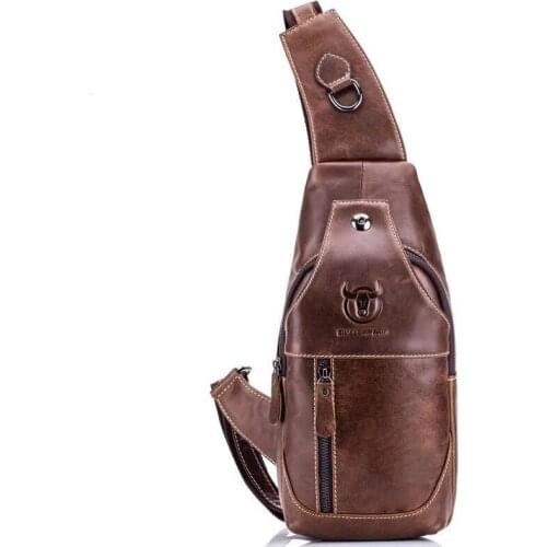 TopFight Mens Leather Single Shoulder Bags Handbag Men Briefcase Flap Crossbody Bags Men Purses Handbags Cross Body Messenger