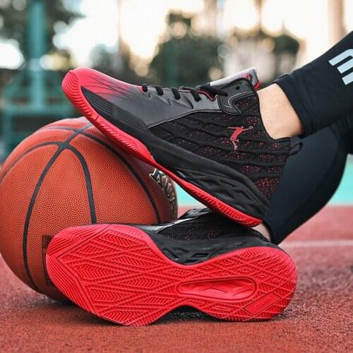 Brand PU Breathable Basketball Shoes Men Rubber Platform Wear-Resistant Non-Slip Basket Sport Homme Mens Sneakers Size 35-46