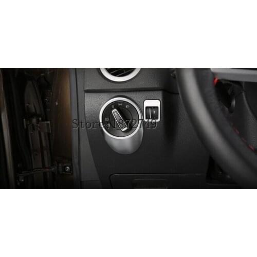2Pcs/set For Volkswagen for vw Tiguan 2010-2015 headlight switch decoration sticker sequins trim 2pcs/set for tiguan accessories