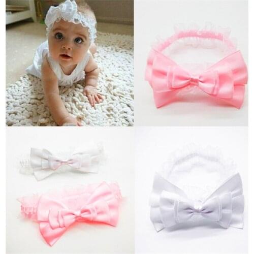 New hot hair accessories childrens big bow hair band baby headband headdress head bands for baby girls