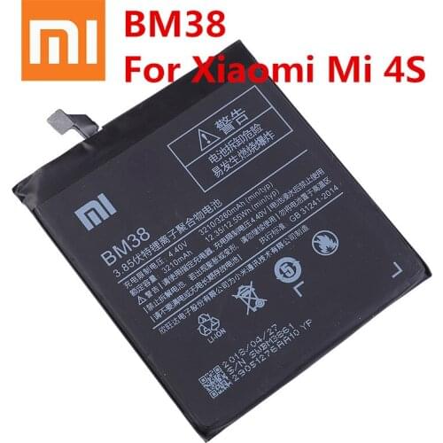 Original Xiaomi 4S Battery BM38 3260 mAh for Xiaomi Mi 4S Mi4S High Quality Phone Replacement Batteries 3260mAh with tools