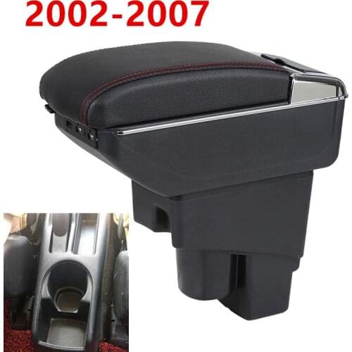 For Honda Fit Jazz 02-07 GD1-6 Hatchback Armrest Arm Rest Leather Centre Center Console Storage Box 2003 2004 2005 2006 2007