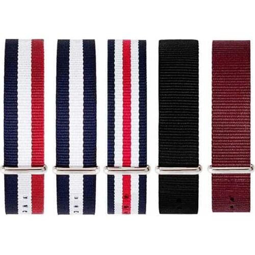 Band For Nato Nylon Watch Strap Watchbands Belt Metal Buckle Army Sport waterproof 18mm 20mm 22mm 24mm Metal buckle strap