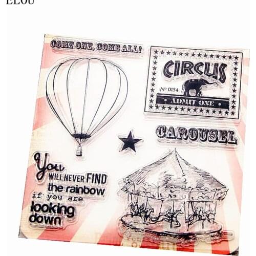 PANFELOU Balloon merry-go-round Transparent Silicone Rubber Clear Stamps cartoon for Scrapbooking/DIY Easter wedding album