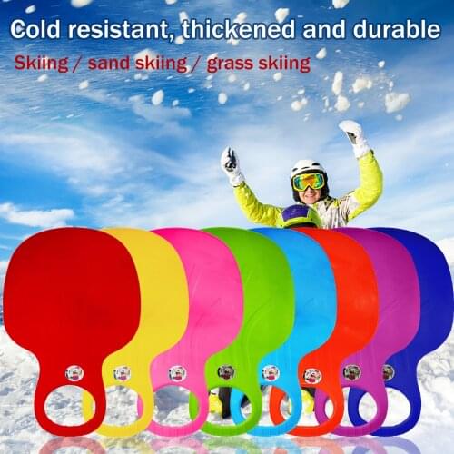 Outdoor Winter Sports Snow Skiing Pad Sled Sledge Skiing Board Thicken Plastic Sand Grass Sleigh Slider Snow Sleigh Slider 2021