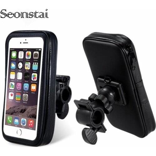Bicycle Motorcycle Phone Holder Telephone Support For Moto Bag For iPhone Xs Max 8 Plus SE S10 GPS Bike Holder Waterproof Bag