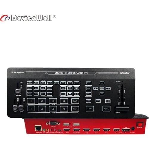 DeviceWell HDS7105p Video Switcher 5-CH Video Switcher 4*HDMI-compatible 1*DP SWITCHER for Video Stream NEW Arrivel HDS7105P