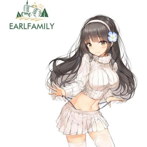 EARLFAMILY 13cm x 9.2cm for Girls Frontline Vinyl Car Stickers Waterproof Windshield Anime Decoration Scratch-proof Fine Decal