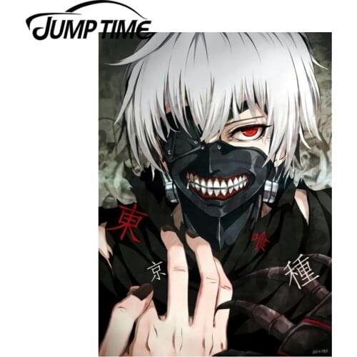 JumpTime 13 x 8.9cm For Tokyo Keneki Ghoul Car Stickers Windows Waterproof Decal Motorcycle Helmet Fine Laptop Bumper Decoration