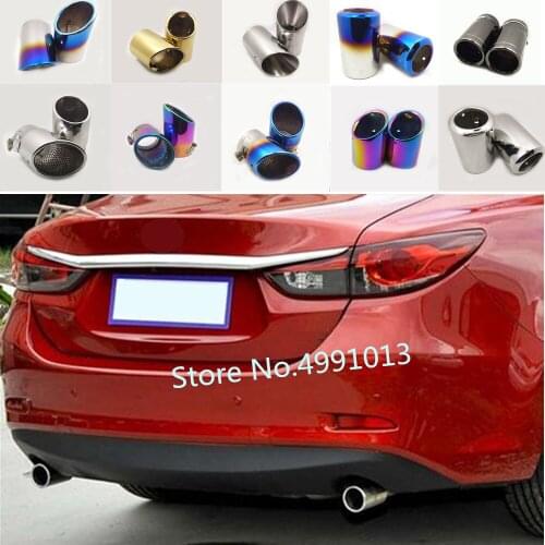 Car protect cover muffler pipe outlet dedicate exhaust tip tail 2pcs For Mazda 6/Atenza sedan 2014 2015 2016 2017 2018 2019
