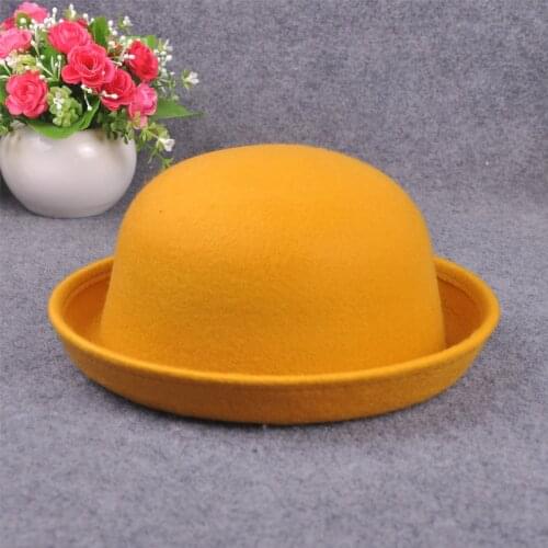 2018 high quality lovely pink autumn winter vintage red fedoras womens hats men felt hat church hats chapeau femme