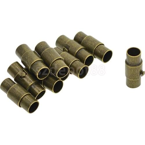 10 Sets Leather Kumihimo Glue In Magnetic Clasp Slide Lock Bracelet Necklace Clasp Cord End Jewelry Making Findings