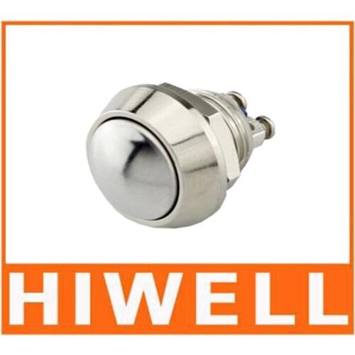 12mm anti-vandal metal push button switch stainless steel JS12B-10