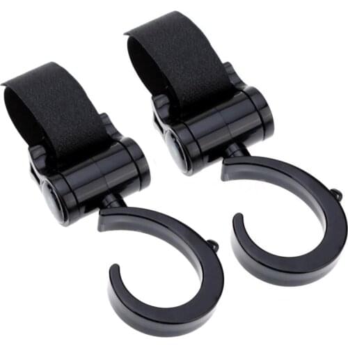 2pcs Baby Hanger Baby Bag Stroller Hooks Pram 360 Degree Rotate Cart Hook Baby Kids Activity Gear Stroller Accessories