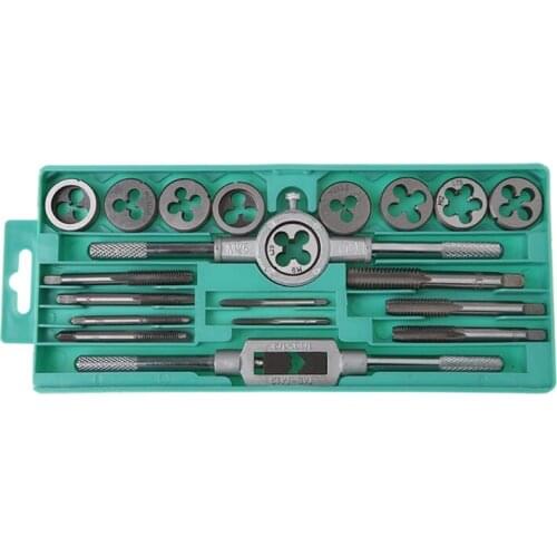 20Pcs/Set Tap Die Set Metric Hand Threading Tool Tungsten Carbide Screw Thread