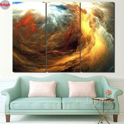 Abstract art 3 pcs diamond painting color Cloud 3d picture of rhinestones 5d cross stitch kit embroidery mosaic full drill decor