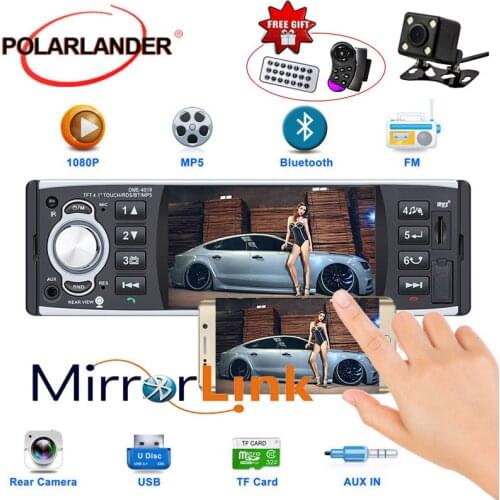 4.1'' Bluetooth Remote control radio cassette player Touch screen 1 Din Car MP5 Player Autoradio Mirror link Radio Stereo FM