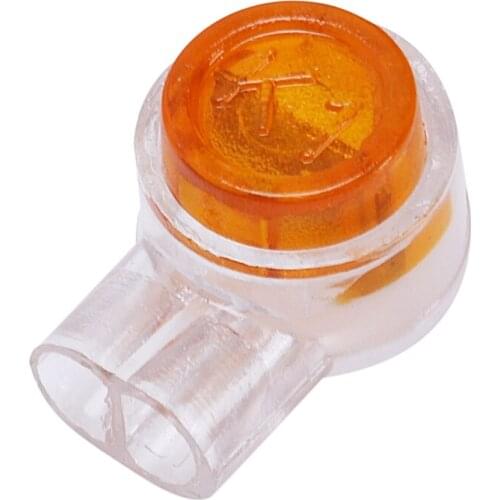 50 Pieces Yellow Button Gel Filled Phone Wire Butt Splice UY Connector 2 Port