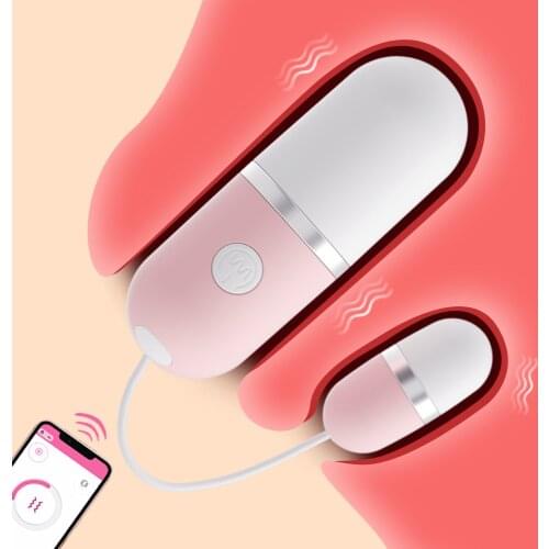 Wireless APP Control Bullet Vibrator Wear Bluetooth Vibrating Panties Eggs Capsule Two Jumping Eggs Dildo Sex Toys for Couples