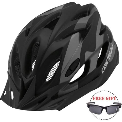 CAIRBULL FUNGO Bicycle Helmet Cycling Helmet Ultralight Removable Sun Visor and LED Rear Light MTB Road Bike Helmet